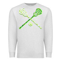 Oatmeal Heather funny lacrosse st patricks day boys men shamrock ball t shirt Premium Sweatshirt - linhVisuals