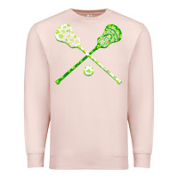 Pale Pink funny lacrosse st patricks day boys men shamrock ball t shirt Premium Sweatshirt - linhVisuals