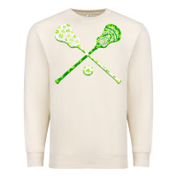 Sandshell funny lacrosse st patricks day boys men shamrock ball t shirt Premium Sweatshirt - linhVisuals