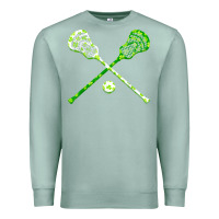 Seafoam funny lacrosse st patricks day boys men shamrock ball t shirt Premium Sweatshirt - linhVisuals