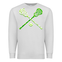 Dove Grey funny lacrosse st patricks day boys men shamrock ball t shirt Premium Sweatshirt - linhVisuals