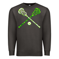 Smoke funny lacrosse st patricks day boys men shamrock ball t shirt Premium Sweatshirt - linhVisuals