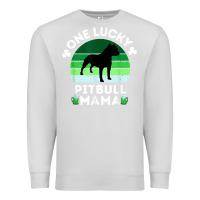 Dove Grey funny st patrick's day one lucky pitbull mama pitbulldog t shirt Premium Sweatshirt - linhVisuals