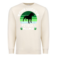 Sandshell funny st patrick's day one lucky pitbull mama pitbulldog t shirt Premium Sweatshirt - linhVisuals