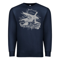 Navy wash your damn hands Premium Sweatshirt - linhVisuals