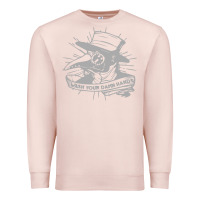 Pale Pink wash your damn hands Premium Sweatshirt - linhVisuals
