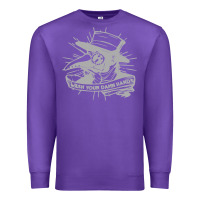 Purple wash your damn hands Premium Sweatshirt - linhVisuals