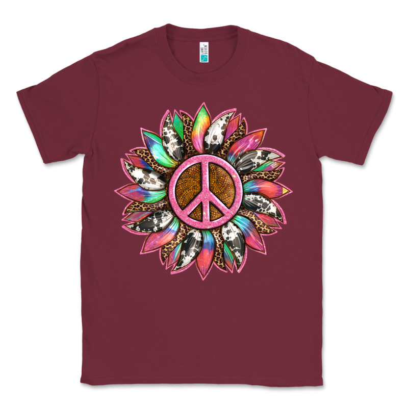 Sunflower And Tie Dye With Peace Sign Classic Tee by Artiststas | Teevron