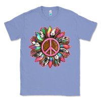 Colony Blue sunflower and tie dye with peace sign Classic Tee - Artiststas