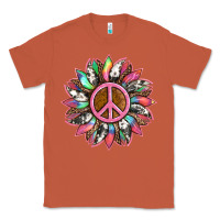 Copper sunflower and tie dye with peace sign Classic Tee - Artiststas