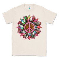 Natural sunflower and tie dye with peace sign Classic Tee - Artiststas