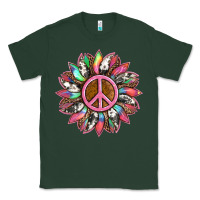 Sports Green sunflower and tie dye with peace sign Classic Tee - Artiststas