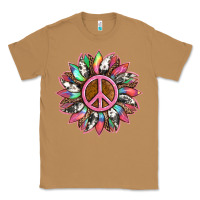 Toasted Coconut sunflower and tie dye with peace sign Classic Tee - Artiststas