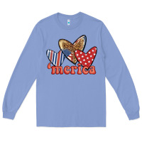 Colony Blue merica 4th of july hearts Long Sleeve Tee - BundleAndBundleShop