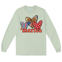 Matcha merica 4th of july hearts Long Sleeve Tee - BundleAndBundleShop