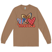 Toasted Coconut merica 4th of july hearts Long Sleeve Tee - BundleAndBundleShop