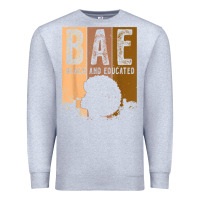 Heather Grey black history month bae black and educated melanin women t shirt Premium Sweatshirt - linhVisuals