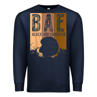 Navy black history month bae black and educated melanin women t shirt Premium Sweatshirt - linhVisuals