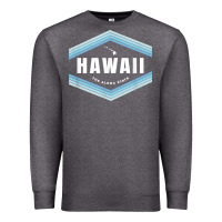 Charcoal Heather hawaii the aloha state   aloha hawaiian from the islands!! t shirt Premium Sweatshirt - linhVisuals