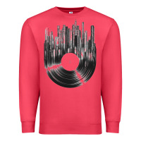 Cardinal vinyl record cityscape Premium Sweatshirt - linhVisuals