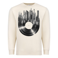 Sandshell vinyl record cityscape Premium Sweatshirt - linhVisuals