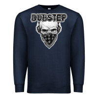 Navy dubstep shirt   electronic music lover gift for men  women Premium Sweatshirt - linhVisuals