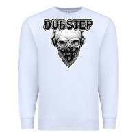 White dubstep shirt   electronic music lover gift for men  women Premium Sweatshirt - linhVisuals