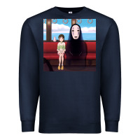 Navy spirited away (3) Premium Sweatshirt - linhVisuals