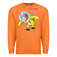 Carrot curious george happy astronaut portrait t shirt Premium Sweatshirt - linhVisuals