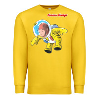 Lemon curious george happy astronaut portrait t shirt Premium Sweatshirt - linhVisuals