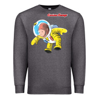 Charcoal Heather curious george happy astronaut portrait t shirt Premium Sweatshirt - linhVisuals