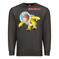 Smoke curious george happy astronaut portrait t shirt Premium Sweatshirt - linhVisuals