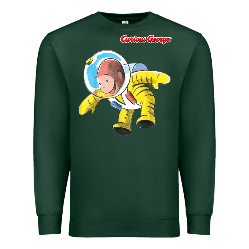 Curious George Happy Astronaut Portrait T Shirt Premium Sweatshirt by linhVisuals | Teevron