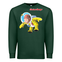 Sports Green curious george happy astronaut portrait t shirt Premium Sweatshirt - linhVisuals