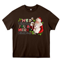 Chocolate Brown we whiskey you a merry christmas Heavy Core Tee - CowGirlArtShop