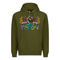 Army Green dog mom western Premium Hoodie - RacoonDesign