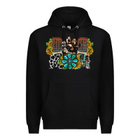 Black dog mom western Premium Hoodie - RacoonDesign