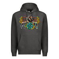 Charcoal Heather dog mom western Premium Hoodie - RacoonDesign