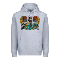 Heather Grey dog mom western Premium Hoodie - RacoonDesign