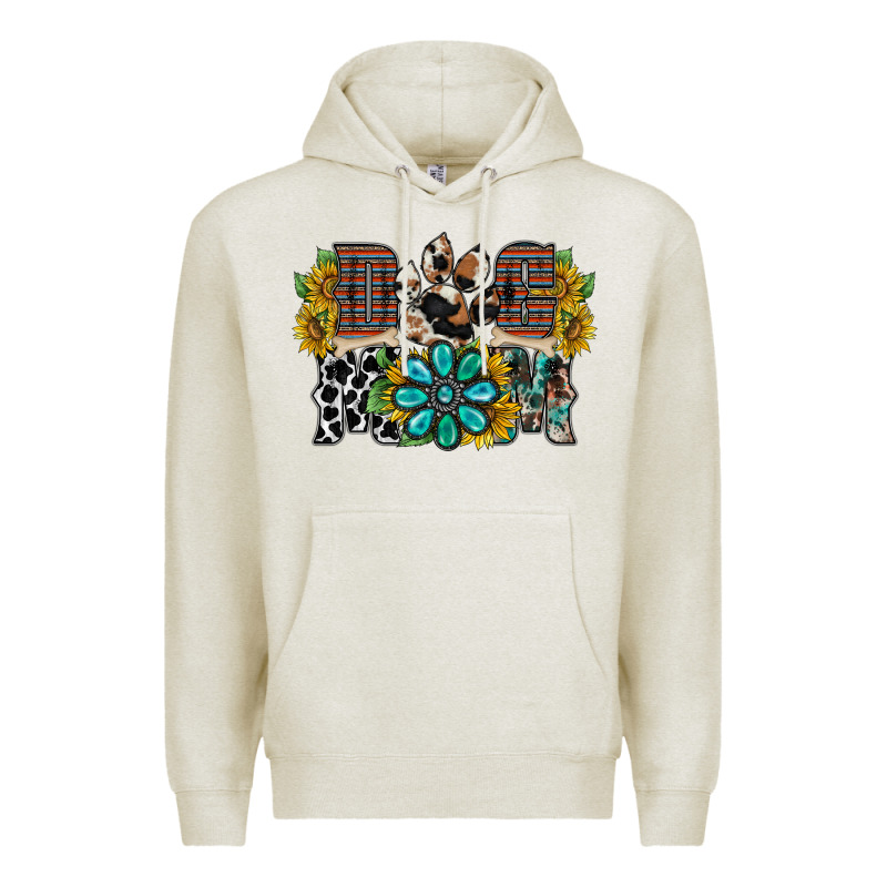 Dog Mom Western Premium Hoodie by RacoonDesign | Teevron