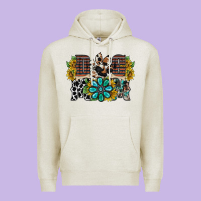 Dog Mom Western Premium Hoodie Designed By Racoondesign