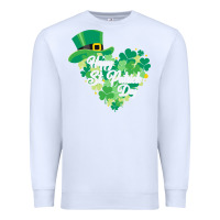 White happy st patricks day funny irish Premium Sweatshirt - linhVisuals