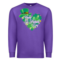Purple happy st patricks day funny irish Premium Sweatshirt - linhVisuals