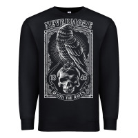 Black edgar allen poe the raven nevermore t shirt Premium Sweatshirt - linhVisuals
