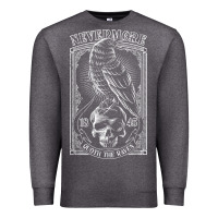 Charcoal Heather edgar allen poe the raven nevermore t shirt Premium Sweatshirt - linhVisuals