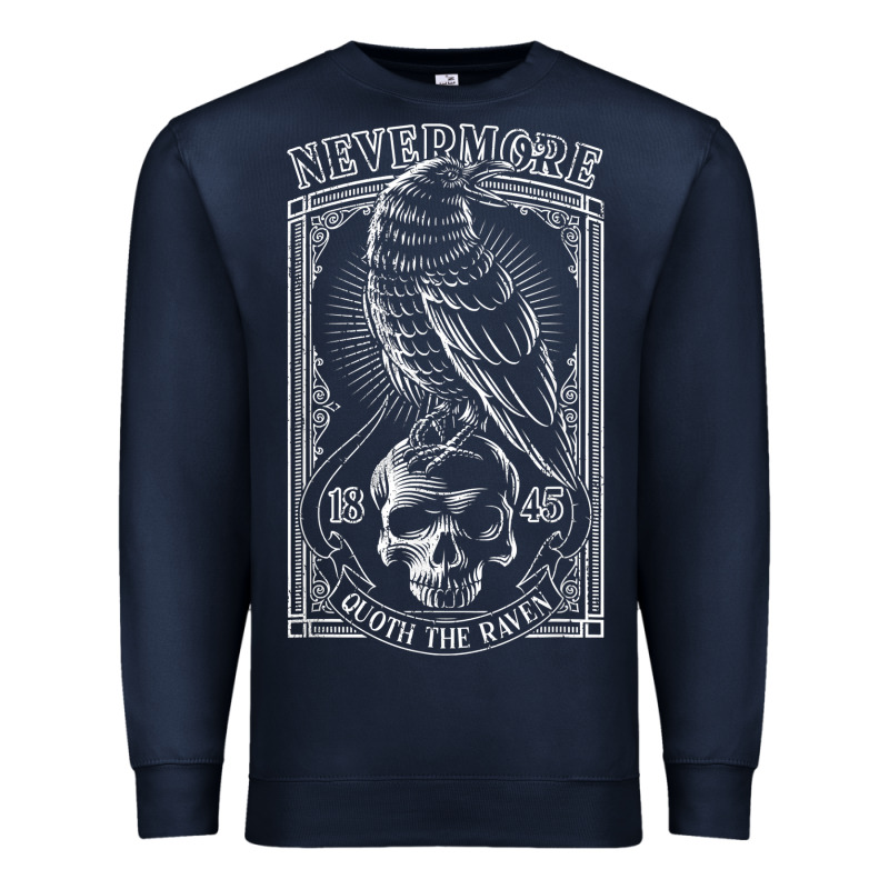 Edgar Allen Poe The Raven Nevermore T Shirt Premium Sweatshirt by linhVisuals | Teevron