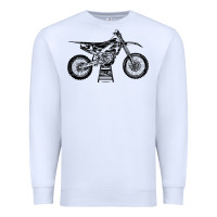 White YZ450F Eli Tomac Motorcycles Premium Sweatshirt - linhVisuals