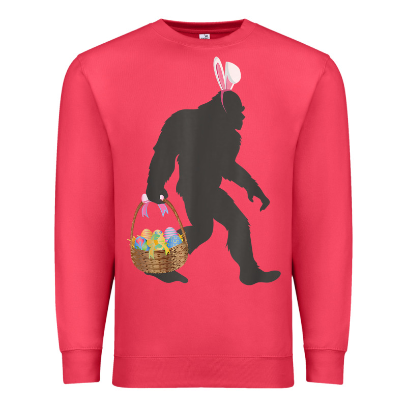 Funny Bigfoot Easter Design With Easter Basket And Bigfoot T Shirt Premium Sweatshirt by linhVisuals | Teevron
