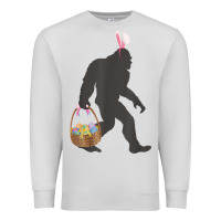 Dove Grey funny bigfoot easter design with easter basket and bigfoot t shirt Premium Sweatshirt - linhVisuals