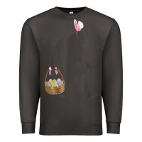 Smoke funny bigfoot easter design with easter basket and bigfoot t shirt Premium Sweatshirt - linhVisuals